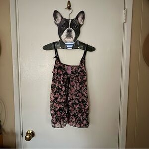 Forever 21 Pink and Black Floral Camisole